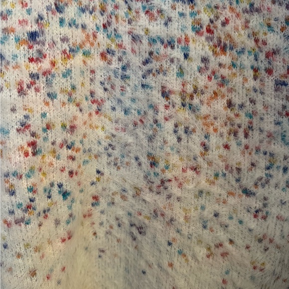 ModCloth Future Looks Fuzzy 3X Rainbow Dot Cardigan with Pockets - Picture 8 of 9